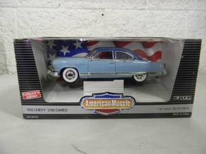 lot 21 image: AMERICAN MUSCLE 118 SCALE DIE-CAST - 1955 CHEVY 3100 CAMEO - AWESOME PIECE - NEW IN BOX - SEE PICTURES