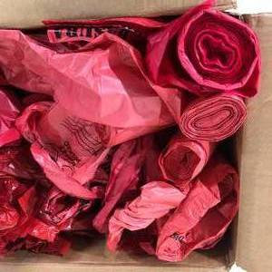 lot 31 image: Mixed Sizes Big Lot Of NEW Biohazard Infectious Waste Trash Garbage Bags