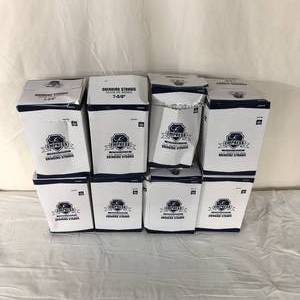 lot 41 image: Lot of 8 boxes (400 per box) NEW Empress E161001W 7-58 Wrapped FLEX White Drinking Straws (some boxes dented)