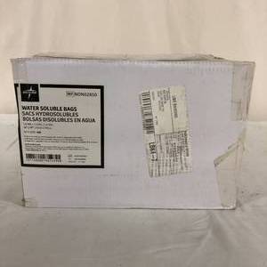 lot 55 image: 1 Case (100 each) NEW Medline NON02850 36 x 39 Water Soluble Hamper Liner Bags - So Amazing Line a 25 Hamper Stand Laundry Holder With This Bag...Throw Bag & All Into Laundry Machine - Bag Dissolves In Hot Water (140 degrees) 
