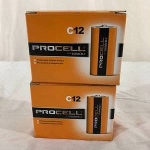 lot 58 image: 2 Boxes (12 each) Procell by PAR Duracell 12-Count C12 Professional Alkaline Battery - Expiration 322