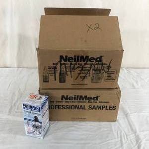 lot 61 image: 2 Cases (12 each) NEW NeilMed Sinus Rinse by Dr. Mehta All Natural Sinus Relief Saline Soothing Nasal Rinse (open box)