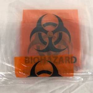lot 64 image: Lot of 3 Packages Cardinal Health Disposable Biohazard Specimen Ziplock Waste Transportation Bags - 15 x 11