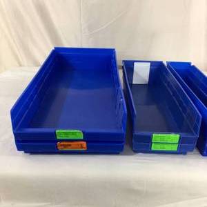 lot 88 image: Lot of Various Akro-Mils AkroBins Item Supply Storage Bins