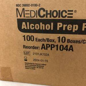 lot 89 image: Mixed lot of Cases NEW MediChoice Sterile Alcohol Prep Pads