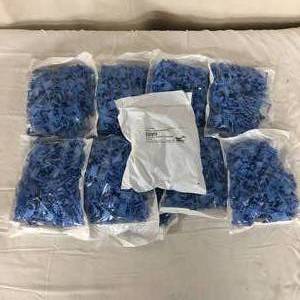 lot 77 image: 1 Case (1000 each) NEW Health Care Logistics 7906-31 Consecutively Numbered Padlock Seal - Blue