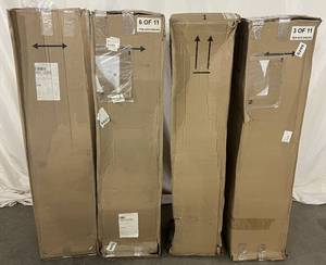 lot 110 image: MSRP $1000  4 NEW ECOLAB 53002306 Nexa Hand Sanitizer Dispenser Stand Only - Black 50 Tall - These Heavy Duty Weighted Are Meant To Stay In Place & Makes A Really Great Sign Holder Too