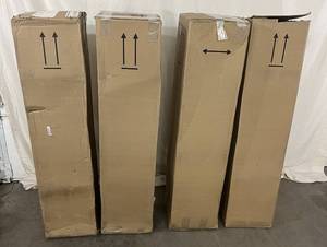 lot 111 image: MSRP $1000  4 NEW ECOLAB 53002306 Nexa Hand Sanitizer Dispenser Stand Only - Black 50 Tall - These Heavy Duty Weighted Are Meant To Stay In Place & Makes A Really Great Sign Holder Too