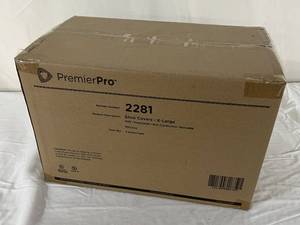lot 123 image: 1 Case (300 each) NEW PremierPro 2281&nbspSMS Disposable Non-Conductive Non-Skid Fluid Resistant Shoe Covers - Size XL