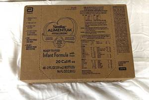 lot 102 image: 1 Case (24 each per case)&nbspAbbott Similac 59738 Alimentum Hypoallergenic Ready-to-Feed Infant Formula with Iron Expiration 124