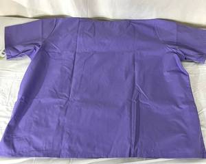 lot 107 image: Lot of 10 NEW Landau V-Neck Two Pocket&nbspNursing Healthcare Uniform Top Scrubs - Size 3XL Purple - With Tags Has Logo SRJC Nursing