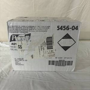 lot 211 image: 1 Case (4-1200mL&nbspbottles) NEW Purell 5456-04 1200mL Advanced Instant Hand Sanitizer Gel - Expiration 324