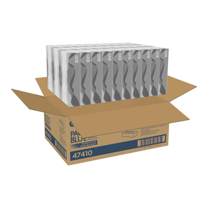 lot 7 image: 1 Case (30 boxes) NEW GP Pro Georgia-Pacific 47410 8 x 8.3 Pacific Blue Basic 2-Ply Facial Tissue - Previously Named Envision - White (box dented)