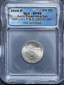 2005-P Jefferson Nickel ICG SP69 OV Satin Finish Mint Set