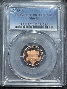 2015-S Lincoln Shield Cent Proof PCGS PR70 Red Deep Cameo