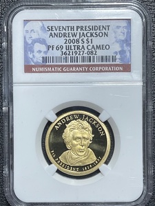 2008-S Andrew Jackson Dollar Proof NGC PF69 Ultra Cameo