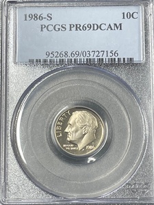 1986-S Roosevelt Dime Proof PCGS PR69 Deep Cameo