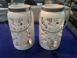 pair of winter dreams lighted lanterns