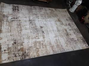 Allen Roth beige abstract rug 78x110