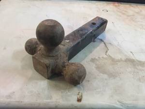 solid steel tri-ball trailer hitch 2&516, 2, 1&78 for 2 receiver