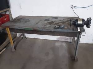 workbench and grinder
