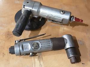 Central pneumatics angle drill and angle grinder