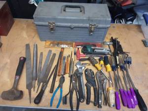 tool box full of assorted hand tools