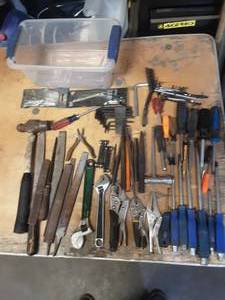 lot of assorted hand tools