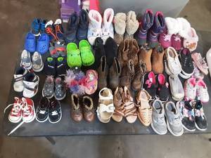 assorted kids shoes mostly girls