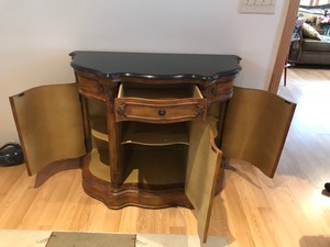 lot 1 image: Decorative Cabinet with Granite Top
