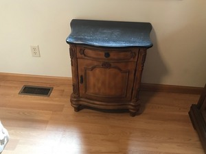 lot 24 image: Night Stand with Granite Top