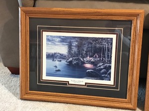 lot 28 image: 2 - Jim Hansel Framed Prints - Northern Solitude & Sundown