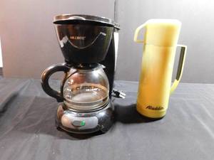 lot 108 image: 4 Cup Auto Drip  and Aladdin Thermos