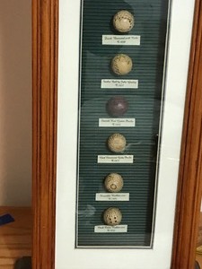 lot 90 image: Lamp with Miniature Replicas of Golf Balls made from 1830-1930