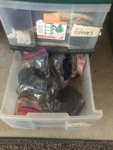 lot 317 image: Plastic 3 Drawer Storage Container with Contents