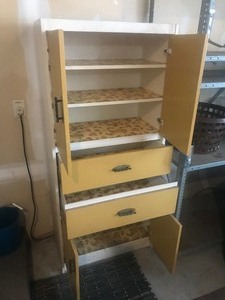 lot 324 image: Wood Cabinet with Shelves & Drawers
