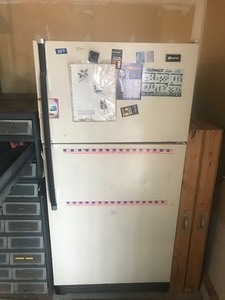 lot 327 image: Beige Colored Maytag Fridge