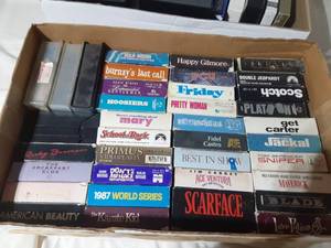 lot 194 image: 2 boxes of VHSs