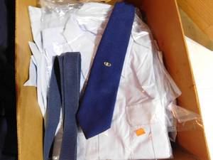 lot 228 image: Military suit with extra shirt, pants and ties, coat with liner, jacket and more