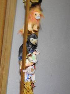 lot 241 image: Beanies Babies and Beanie baby display Ladder
