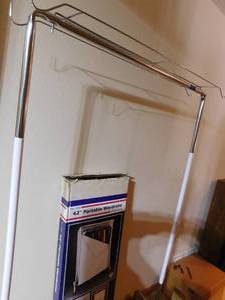 lot 243 image: &nbspPortable Wardrobe and a clothing Rack