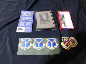 lot 244 image: Military Badges, Patches and picture
