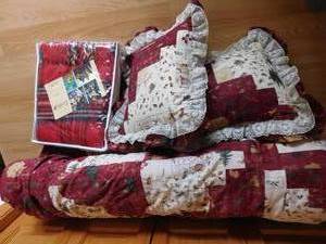 lot 464 image: Comforter and pillows with Throw