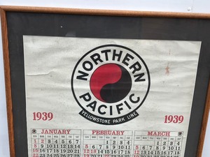 lot 512 image: Northern Pacific Railroad Yellow Stone Park Line 1939 Calendar