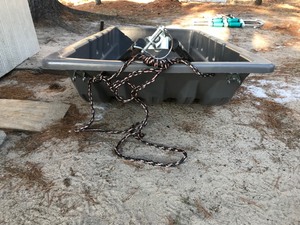 lot 668 image: Ice sled with tow bar
