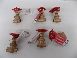 lot 74 image: 6 - Proline 12s. x 12 Bronze Solder Gate Valve