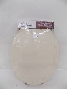 lot 114 image: Bone Round Plastic Toilet Seat