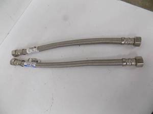 lot 230 image: 2 - Stainless Steel Water Heater Hose 18  34 FIP x 34 FIP