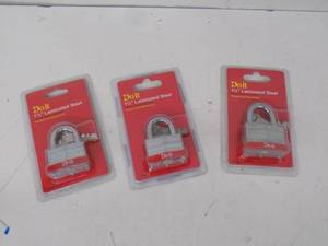 lot 237 image: 3 packs - Padlock 1 12 #200506 (Do It)