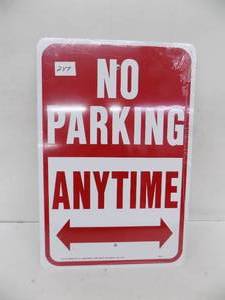 lot 247 image: 1 - No Parking 12 x 18 Aluminum Sign